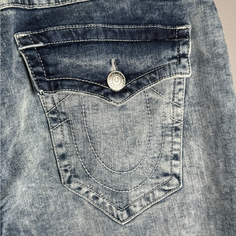 True Religion Distressed Geno Relaxed Slim Jeans Mens Sz 34